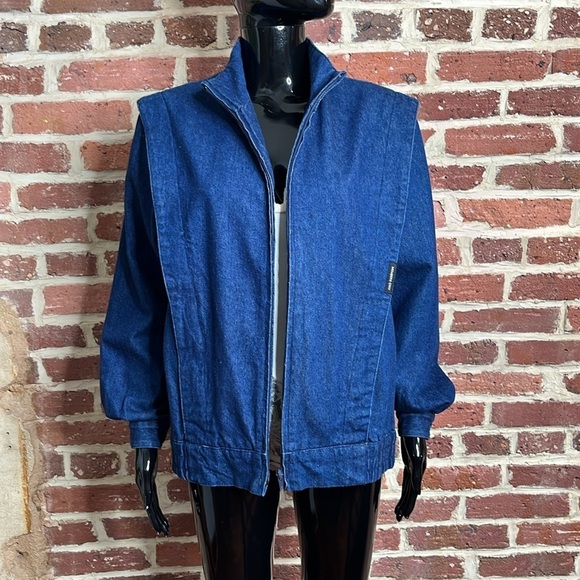 Vintage 80s Members Only Jacket with Flanges in Dark Denim Size S - Picture 4 of 9